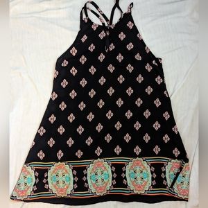 A line dress with keyhole in front